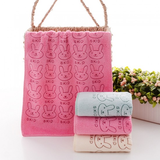 Ultra-fine fiber polyester and brocade 400g children's towel, cartoon printed small towel, super absorbent and super soft, 25*50 Ultra-fine fiber polyester and brocade 400g children's towel, cartoon printed small towel, super absorbent and super soft, 25*50
