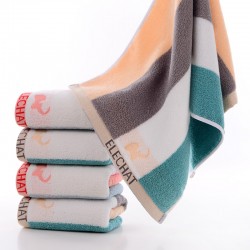 130g pure cotton towel with thickened color strips, pre-treated to prevent shedding, supermarket gift, street stall, household bath towel
