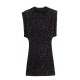 Wholesale sequined mini skirt 2025 Spring European and American style cross-border party sleeveless sequined slimming mini dress