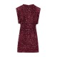 Wholesale sequined mini skirt 2025 Spring European and American style cross-border party sleeveless sequined slimming mini dress