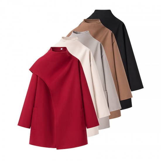 Aliexpress Spring 2025 New Women's Clothing cross-border European and American style design sense double-sided woolen overcoat women's coat Aliexpress Spring 2025 New Women's Clothing cross-border European and American style design sense double-sided woolen overcoat women's coat