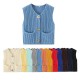 13-color Amazon bestseller 2024 Spring and Autumn new women's clothing, European and American style pocket sleeveless short knitted vest 13-color Amazon bestseller 2024 Spring and Autumn new women's clothing, European and American style pocket sleeveless short knitted vest