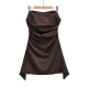 22092 Early Autumn new women's wear, European and American style French sexy slimming waist-cinching dress, elegant fishbone strapless dress 22092 Early Autumn new women's wear, European and American style French sexy slimming waist-cinching dress, elegant fishbone strapless dress
