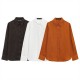 Amazon Foreign Trade Spring 2025 New Set Shirt long-sleeved + loose wide-leg pants Stylish and stylish set Amazon Foreign Trade Spring 2025 New Set Shirt long-sleeved + loose wide-leg pants Stylish and stylish set