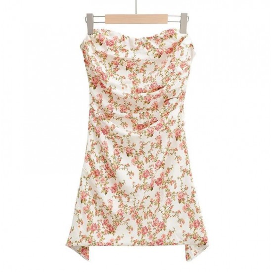 22092 Early Autumn new women's wear, European and American style French sexy slimming waist-cinching dress, elegant fishbone strapless dress 22092 Early Autumn new women's wear, European and American style French sexy slimming waist-cinching dress, elegant fishbone strapless dress