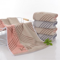 Wholesale pure cotton towels, thickened and soft household face towels, all-cotton adult dark color, factory direct sales of all-cotton towels