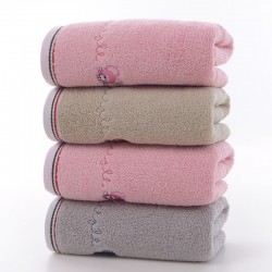 Towel manufacturer wholesale pure cotton towels, 120g thickened absorbent embroidered all-cotton face towels, advertising logo